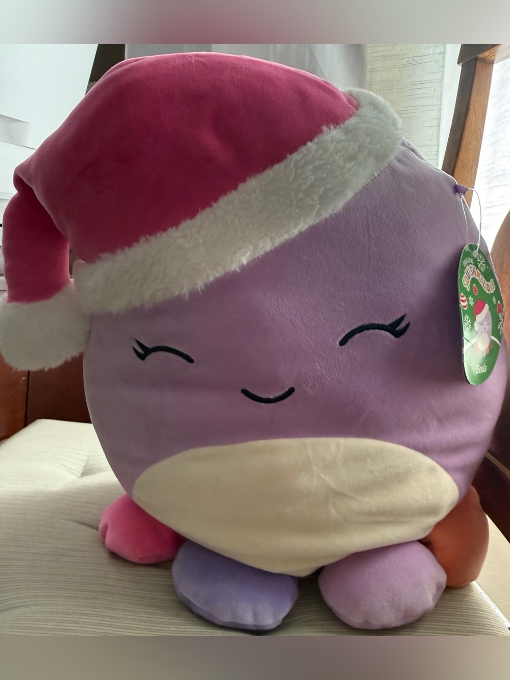 Squishmallows Beula 12 inch Purple & Pink Holiday Octopus Plush